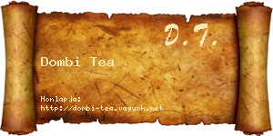 Dombi Tea névjegykártya